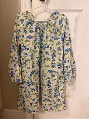 Cath Kidston White Dress with Blue Floral Print